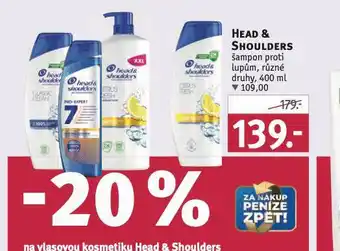 Rossmann Head&shoulders šampon nabídka