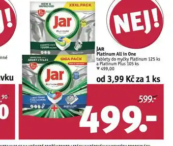 Rossmann Jar platinum all in one tablety do myčky nabídka