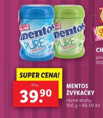 Lidl Mentos žvýkačky nabídka