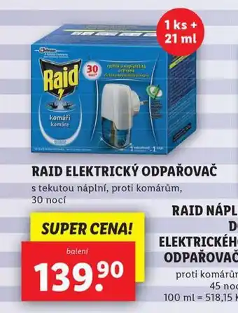 Lidl Raid elektrický odpařovač nabídka