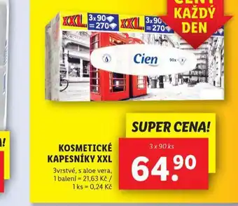 Lidl Kosmetické kapesníky nabídka