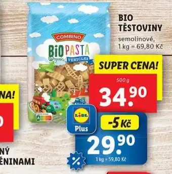Lidl Bio těstoviny nabídka