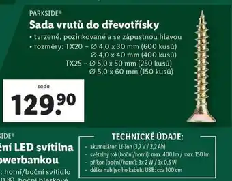 Lidl Sada vrutů do dřevotřísky nabídka