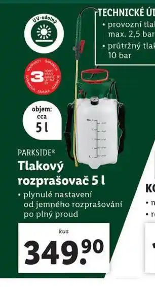 Lidl Tlakový rozprašovač 5l nabídka