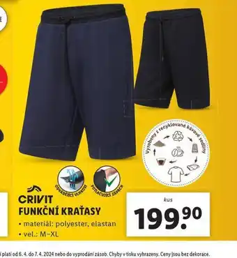 Lidl Funkční kraťasy nabídka