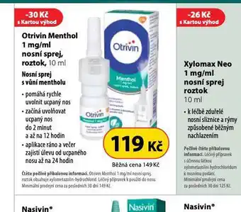 Dr. Max Otrivin menthol nosní sprej nabídka