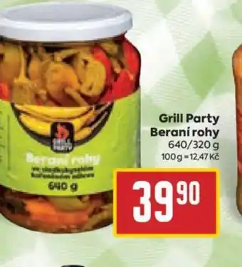 Billa Grill Party Beraní rohy nabídka