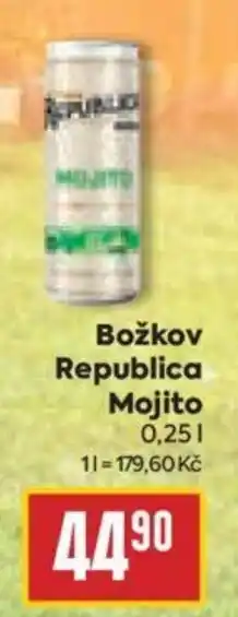 Billa Božkov Republica Mojito 0.25L nabídka