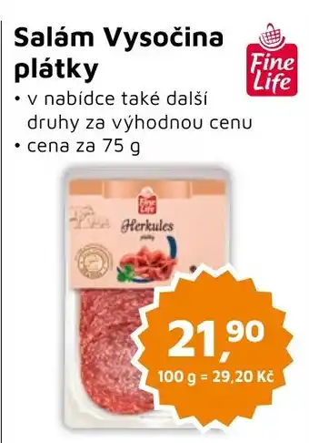 Salám Vysočina plátky