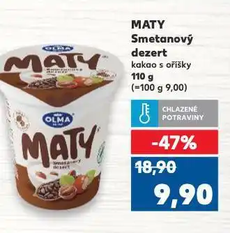 Kaufland Maty smetanový dezert nabídka