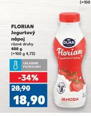 Kaufland Florian jogurtový nápoj nabídka