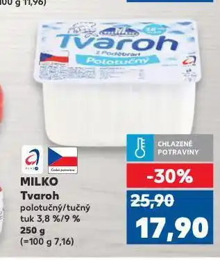 Kaufland Milko tvaroh nabídka