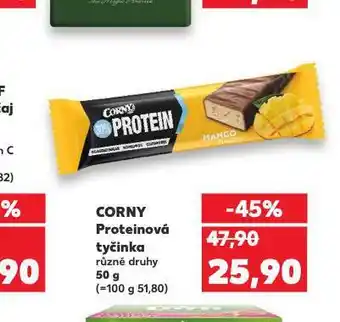 Kaufland Corny proteinová tyčinka nabídka
