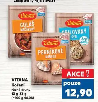 Kaufland Vitana koření nabídka