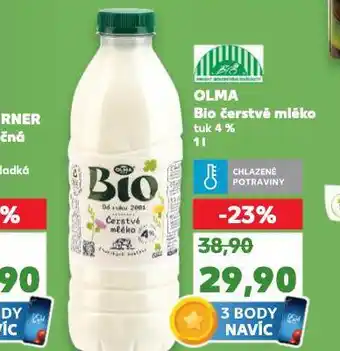 Kaufland Olma bio čerstvé mléko nabídka