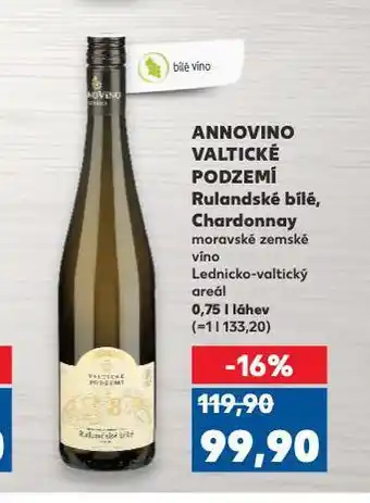 Kaufland Annovino valtické podzemí rulandské bílé nabídka