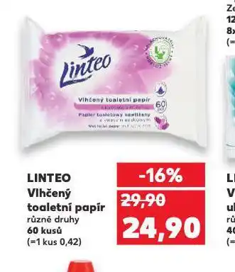 Kaufland Linteo vlhčený toaletní papír nabídka
