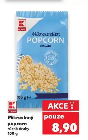 Kaufland Mikrovlnný popcorn nabídka