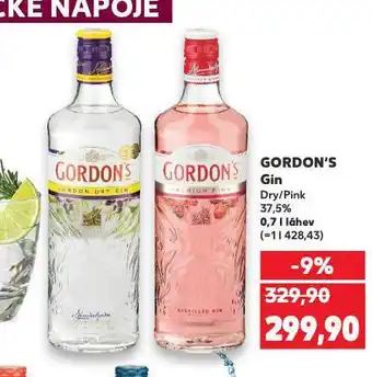 Kaufland Gordon's gin nabídka