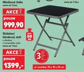 Kaufland Skládací hliníkový stůl nabídka