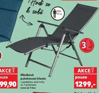Kaufland Hliníkové polohovací křeslo nabídka