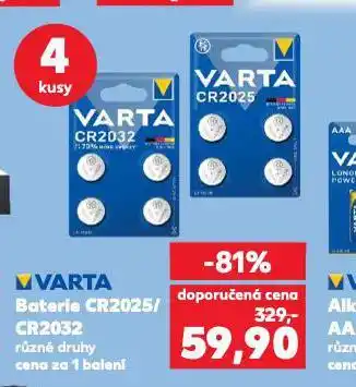 Kaufland Varta baterie nabídka