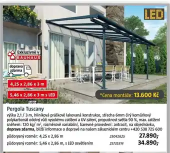 Bauhaus Pergola Tuscany nabídka