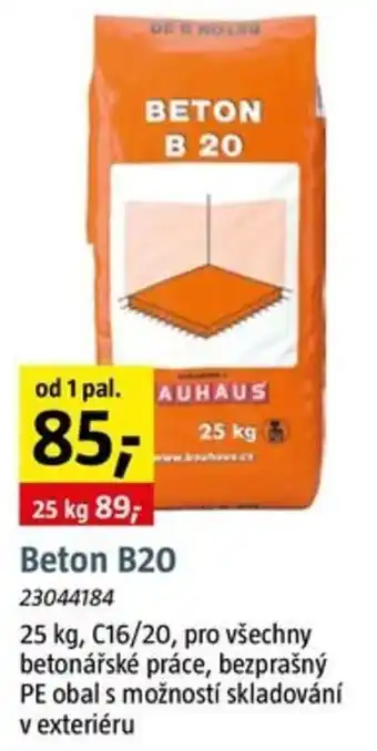 Bauhaus Beton B20 nabídka