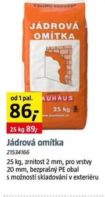 Bauhaus Jádrová omítka nabídka