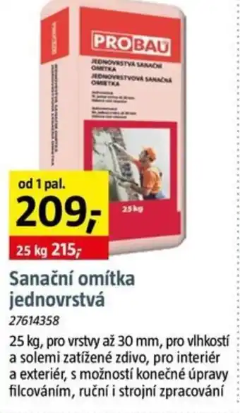 Bauhaus Sanační omítka jednovrstvá nabídka