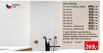 Bauhaus Bílé obklady nabídka