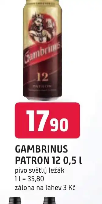 Trefa GAMBRINUS PATRON 12 0,5 L nabídka