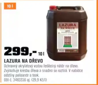 LAZURA NA DŘEVO