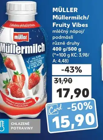 Kaufland MÜLLER Müllermilch/ Fruity Vibes nabídka