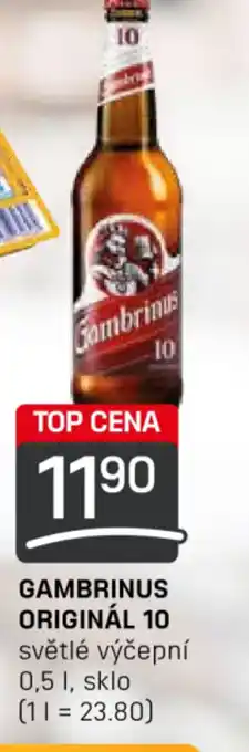 Flop GAMBRINUS ORIGINÁL 10 0.5L nabídka
