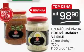 Flop UZENÁŘSTVÍ VÁVRA HOTOVÉ OMÁČKY VE SKLE nabídka