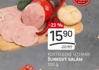 Flop KOSTELECKÉ UZENINY ŠUNKOVÝ SALÁM nabídka