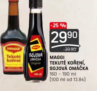 Flop MAGGI TEKUTÉ KOŘENÍ, SOJOVÁ OMÁČKA nabídka