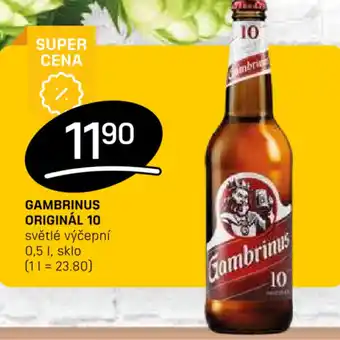 Flop GAMBRINUS ORIGINÁL 10 0.5L nabídka