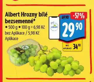 Albert Hrozny bílé bezsemenné nabídka