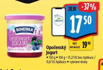 Albert Opočenský jogurt nabídka