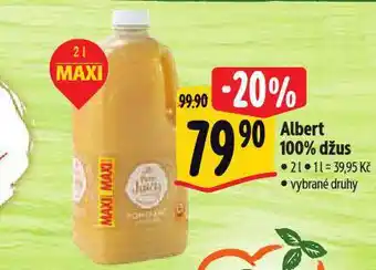 Albert 100% džus nabídka