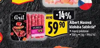 Albert Masová klobása salsiccia nabídka