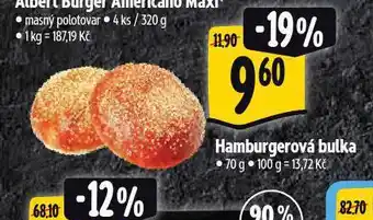 Albert Hamburgerová bulka nabídka