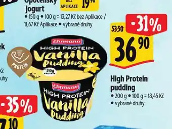 Albert High protein pudding nabídka
