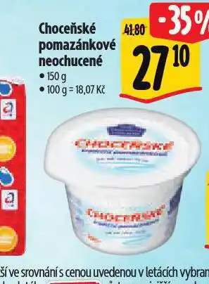 Albert Choceňské tradiční pomazánkové nabídka