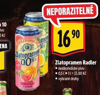 Albert Zlatopramen radler nabídka