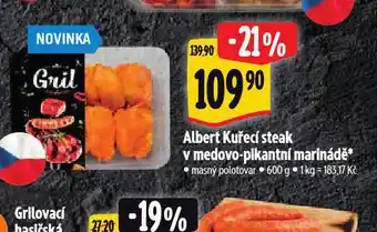 Albert Kuřecí steak v medovo-pikantní marinádě nabídka