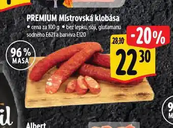 Albert Mistrovská klobása nabídka
