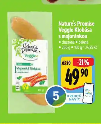 Albert Veggie klobása s majoránkou nabídka